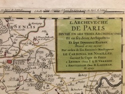 Photo dessins et illustrations, Les Chapelles-Bourbon - Carte de l’Archevêché de Paris