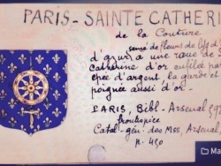Photo dessins et illustrations, Les Chapelles-Bourbon - Armoiries du Prieuré royal de Sainte Catherine du Val des Écoliers