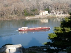 Photo paysage et monuments, Avignon - péniche sur le rhône