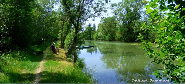 halage de la rivière Vendée a L'Ile d'Elle