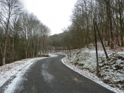 Photo paysage et monuments, Jabreilles-les-Bordes - février 2015 Neige en montant à Jabreilles Les Bordes, vélo