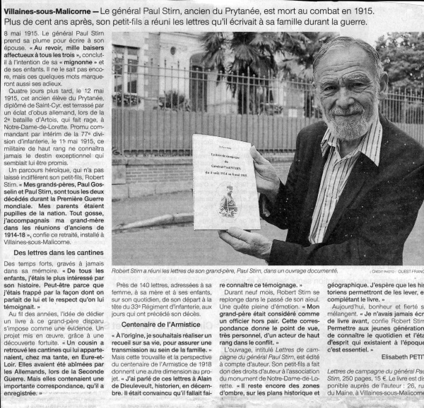 Photo Les Voivres - Lettres centenaires d'un général en campagne 1/2