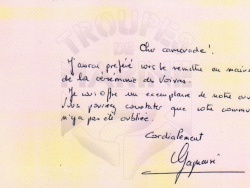 Carton du Lieutenant-Colonel Gagnaire