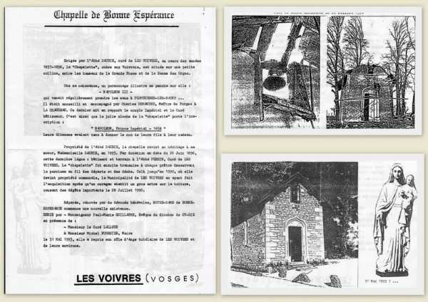 Photo Les Voivres - La chapelle de Notre-Dame de Bonne Espérance