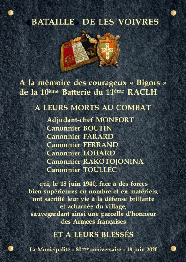 Photo Les Voivres - Plaque commémorative