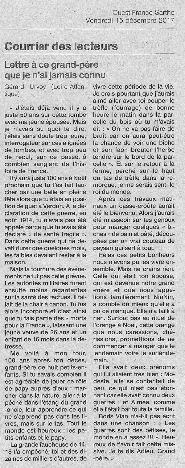 Photo Les Voivres - Une lettre qui "tombe à pic"
