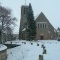 Eglise de Leudeville sous la neige