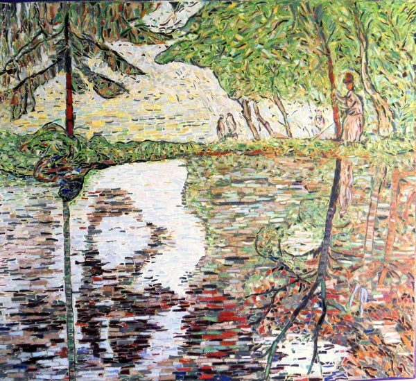 Photo Montgeron - L'étang à Montgeron.influence,Claude Monet.