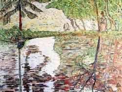 Photo dessins et illustrations, Montgeron - L'étang à Montgeron.influence,Claude Monet.