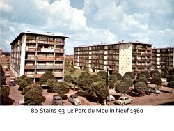 Photo vie locale, Stains - Le parc Parc du Moulin Neuf 1960